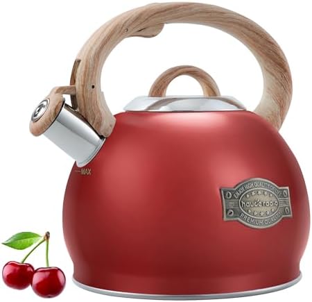 2.7 Qt Whistling Tea Kettle for Stovetop with Heat-Resistant Handle by HauceRadio