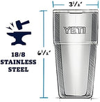 YETI Rambler Stackable Pint, Vacuum Insulated, Stainless Steel with MagSlider Lid - Image 4