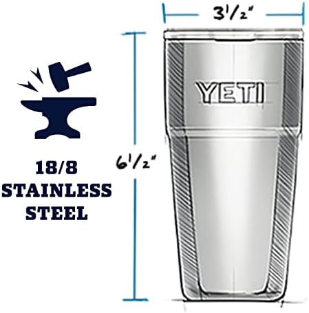 YETI Rambler Stackable Pint, Vacuum Insulated, Stainless Steel with MagSlider Lid - Image 4
