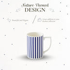Spode Steccato Collection - 12oz Coffee Mug with Large Handles, Stripe Cobalt Blue (Set of 4) | Fine Earthenware | Dishwasher and Microwave Safe | Cup For Coffee, Tea, Latte, and Hot Chocolate - Image 3