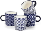 Selamica Ceramic 5 Oz Espresso Cups Set of 4, Vintage Blue by Selamica