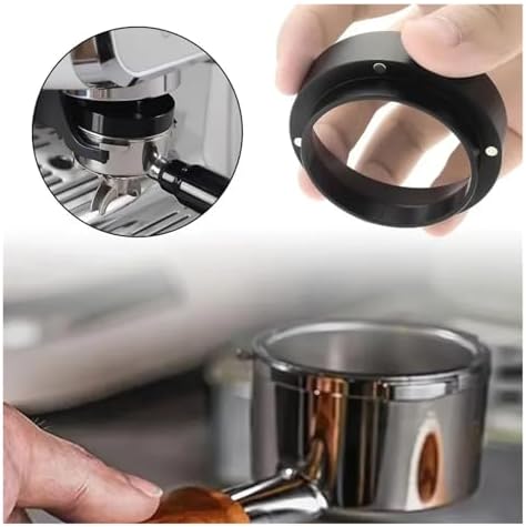 Espresso Dosing Funnel 10 Pcs Coffee Powder Anti-Fly Metering Ring is Suitable for Espresso Grinders (51mm 53mm 58mm)(Black 58MM) - Image 4