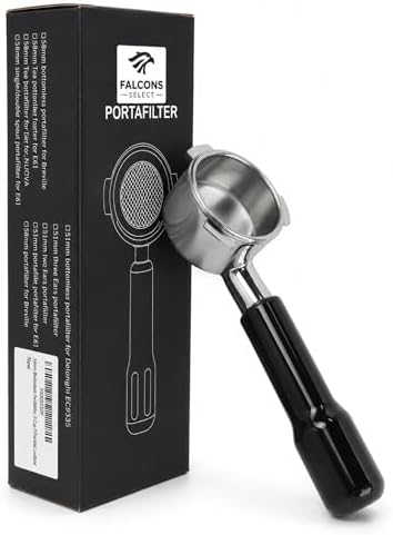 54mm Bottomless Portafilter for Breville — 3 Ear Naked Espresso Portafilter, Fits Barista Express, Bambino, Barista Pro & Touch | 304 Stainless Steel | 2-Cup Filter Basket Included by Unknown