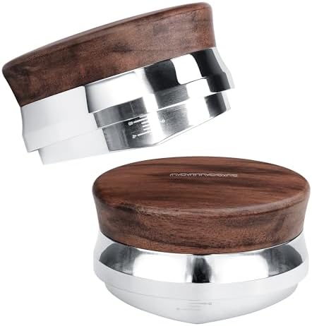 Normcore 53.3mm Coffee Distributor Tool, Heavy Duty Coffee Levelling Tool With Genuine American Walnut Wood, Adjustable Depth Coffee Leveler Fits 54mm Breville Sage Machines by NORMCORECOFFEETOOLS