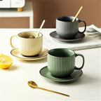 Water Pitcher Tea Cup Kettle Set Cup Home Living Room Ceramic Water Cup Coffee Cup Set Cup Water Cup Water Jug(Green) - Image 4