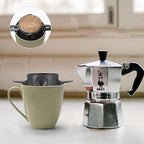 Ceramic teapot,large teapot,1 Pc Coffee Funnel Metal Coffee Dripper Coffee Filter Cup Slow Drip Coffee Strainer Juice Strainer Sifters Concentrated - Image 5