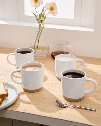 famiware Milkyway Coffee Mugs of 4, 13 oz Mug Set, Ceramic Cup with Handle - Image 6