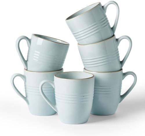 famiware Jupiter Coffee Mugs Set of 6, 13oz Coffee Mug Cups with Handle by Famiware
