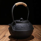 Classic tea kettle, Cast Iron Teapot,Japanese Tetsubin Tea Kettle Set, Cast Iron Teapot with Stainless Steel Infuser, Black 1200ml - Image 3