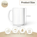 CHLJAR 36 Pack Sublimation Mugs, 15oz Sublimation Coffee Mugs Blank Bulk, White Porcelain Cups with Handle, DIY Ceramic Coffee Mug Set for Milk Tea Juice - Image 2