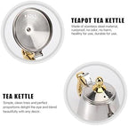 Tea Pot 1.2L Induction Cooker Plus Kettle Large Capacity Teapot Stainless Steel Teapot Tea Maker Coffee Pot Kitchen Cold Kettle Teapot for Infuser (Color : A-1.2L) - Image 3