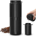 COWSAR Portable Electric Burr Coffee Grinder - Grind While Charging - Insulated Mug and Pour Over for Travel, Cordless/Rechargeable Coffee Bean Grinders for Travel,Camping, Car-Black by COWSAR