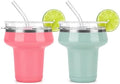 Sursip 16oz Insulated Margarita Tumbler, Cocktail Glass with Lid & Straws by Sursip%C2%AE
