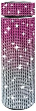 17 oz Bling Stainless Steel Water Bottle Rhinestone Vacuum Water Bottle Glitter Bottles Diamond Vacuum Flask Mug Gift Girls Women (500ml), Gradient Pink by Unknown