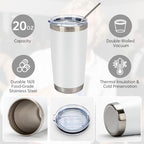 IEOVIEE 32 Pack 20oz Stainless Steel Insulated Bulk Tumblers with Lid&Straw - Image 5