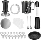 27 PCS Espresso Accessories Kit,Barista Kit 51mmCoffee Tamper Set- with Tamper,Frothing Pitcher，WDT Tool,Espresso Puck Screen and Dosing Funnel,Latte Art Kit by Unknown