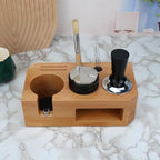 Espresso Tamping Station - Wooden Coffee Tamper Station For Storage 58 mm Portafilter Tamper Distributor - Espresso Organizer - Knock Box Accessories - Image 4