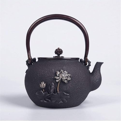 Cast Iron Tetsubin Teapot, 1400ml Japanese Tea Kettle With Lid – Retro Iron Craft Teapot - Image 4