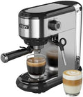 HBN 20 Bar Espresso Machine with Milk Frother, Compact Espresso Maker for Ground Coffee, Stainless Steel Coffee Machine with Steam Wand & 34oz Removable Water Tank, 1450W for Home & Office by HBN