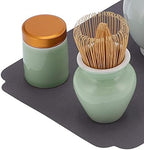Matcha Tea Whisk Set, Matcha Tea Tool Matcha Bowl Whisk Scoop Ceramic Whisk Holder Caddy Teacup Mat Tea Ceremony Kit(A) - Image 3