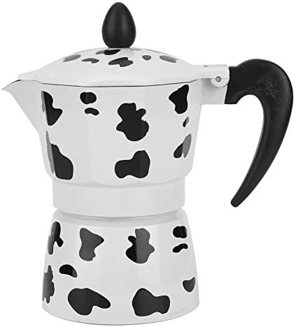 Aluminium Coffee Pot - Coffee Maker - Milk Cow Color Pot - for Home,Office Coffee(3 cups milk cow color 150ML) by Dpofirs