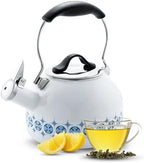 Chantal 1.8 quart Oolong Enamel on Steel Whistling Tea Kettle (Talavera) by Chantal