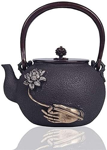 Cast Iron Tetsubin Teapot, 1400ml Japanese Tea Kettle With Lid – Retro Iron Craft Teapot by Unknown
