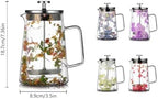650ML with Thermal Insulation for Coffee Dried Flower Use Coffee Maker Premium Glass & Metal Press - Image 3