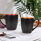Foraineam Set of 6 Coffee Mugs 16 Ounces Matte Black Porcelain Mug Set Large-sized Ceramic Restaurant Drinking Cups for Coffee, Tea, Juice, Cocoa - Image 5