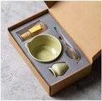 4/5/6PCS Matcha Set Whisk Teaspoon Ceramic Bowl Tea Sets Home Tea-making Tools Accessories(5 PCS Matcha Set B) - Image 2