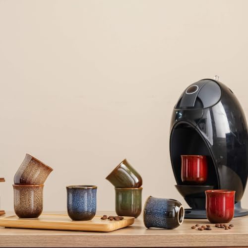 Ceramic Espresso Cups, Espresso Shot Cups, Double Shot Espresso Cups, Expresso Cups Set of 4, 4 oz - Image 5
