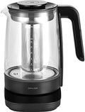 ZWILLING Enfinigy Glass Kettle 1.7L, Tea Kettle, 6 Preset Temps for the Perfect Cup, Tea Timer, Black by Unknown