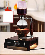 JITEM Cafetera Siphon Syphon Coffee Maker 3 Cup Halogen Lamp Heating Glass Siphon Vacuum Coffee Maker Manual Tabletop Siphon Pot 360ML for Coffee or Tea - Image 5