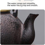 Cast Iron Teapot Japanese Tea Kettle with Removable Stainless Steel Infuser Internal Enamelware Teapots with Birds and Plum Flower - Image 7