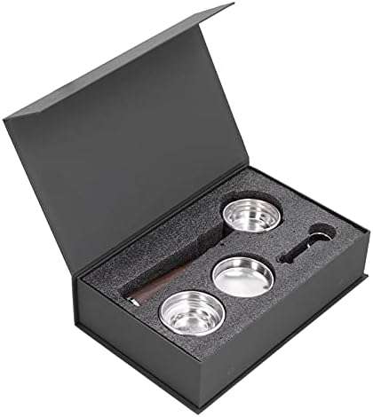 58MM Coffee Machine Handle Bottomless Filter Holder Portafilter Coffee Maker Parts Accessory (E61 alloy - A black rosewood (gift box)) by Unknown