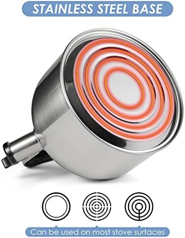 304 Stainless Steel Tea pot Kettles, 4.2 Quart Large Whistling Tea Kettle - Image 5