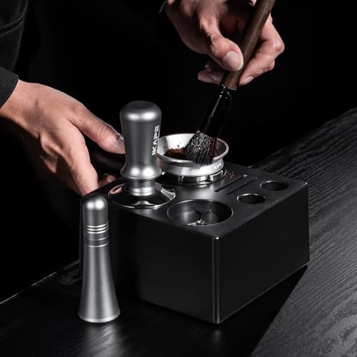 IKAPE 51MM Espresso Tamper Kit 6 in 1, Coffee Tamper, WDT Tool, Magnetic Dosing Funnel, Puck Screen, Milk Pitcher, Cleaning Brush - Image 4