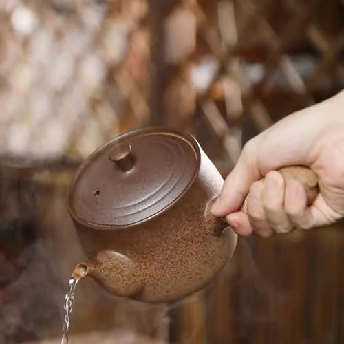 Tea Pots For Loose Tea Chinese Style Ceramic Tea Maker With Side Handle For Making Tea Retro Large Mouth Carbon Stove For Making Tea Tea Infuser Pot - Image 6
