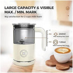 Compatible For 4in1 Milk Frother Frothing Foamer Chocolate Mixer Cold/Hot Latte Cappuccino Automatic foam milk(EU) - Image 3