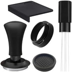 Espresso Accessories 58mm Spring Loaded Tamper Kit, 5-Piece Set with Needle Distributor WDT Tool, Dosing Funnel & Tamping Mat for 58mm Portafilter Espresso Machines (58mm) by Unknown