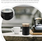 6pcs Tea Tins for Tea Bags Tinplate Black Canister Xmas - Image 3