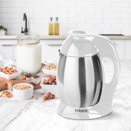 Tribest Soyabella SB-130 Deluxe Automatic Nut Milk Maker & Soy Milk Maker Machine, White/Stainless Steel - Image 2
