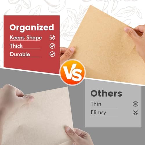 Pre-Folded Unbleached Cone Coffee Filters – Premium Thick Paper, Compatible with Pour-Over Coffee Makers (240 Filters) - Image 4