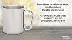 DISCOUNT PROMOS Stainless Steel Mugs with Carabiner Handle 10 oz. Set of 10, Bulk Pack - Perfect for Coffee, Soda, Other Hot & Cold Beverages - Silver - Image 4