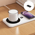 2 Adjustable Mug Warmer & 22.5W Fast Charging Station, 3 Heat Modes for/Home Use Cup Warmer Chargers - Image 2