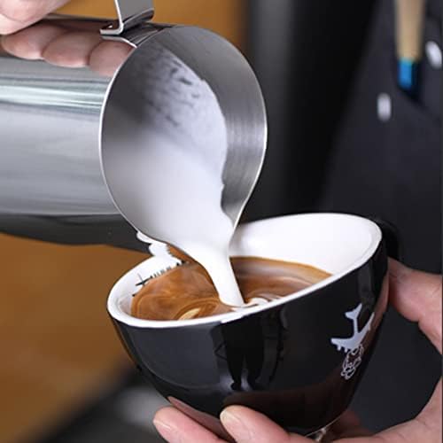 600ml Stainless Steel Frothing Jug Pitcher, Food Grade Milk Frother Cup, Eagle Spout for Pouring, Thickened Comfortable Handle, Integrally Formed Sturdy, (Clear) - Image 7