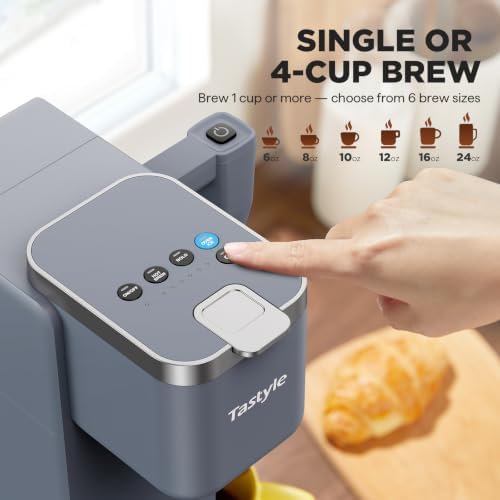 Tastyle Single Serve Coffee Maker with Built-in Detachable Milk Frother - Image 3