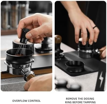 Magnetic Dosing Funnel With Puck Screen 51/53/58mm Universal Dosing Ring Espresso Machine Portafilter Accessories(58mm set) - Image 4
