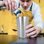 Beasea Stainless Steel Cups 15 oz, 4 Pack Large Stackable Double Wall Insulated Stainless Steel Tumbler Bulk for Drinking Metal Pint Glasses Tin Cups Home Restaurant Office Party Camping - Image 6