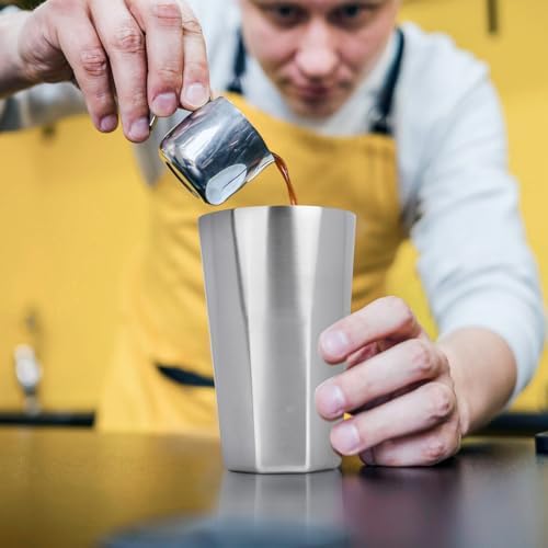 Beasea Stainless Steel Cups 15 oz, 4 Pack Large Stackable Double Wall Insulated Stainless Steel Tumbler Bulk for Drinking Metal Pint Glasses Tin Cups Home Restaurant Office Party Camping - Image 6